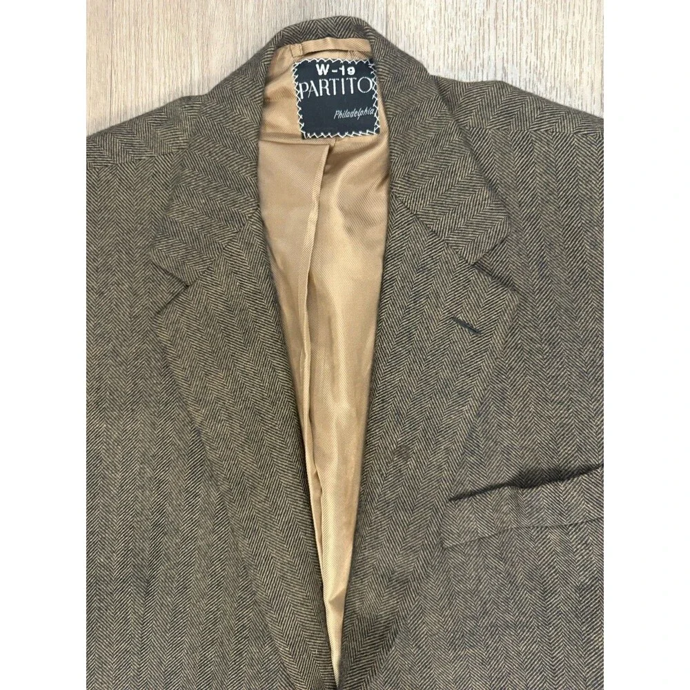 Raymond Partito Philadelphia Two Piece Custom Suit 2019 ~52R Suede Pants 42x28
